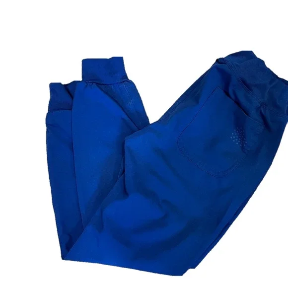 BLUE MEDICAL SCRUB JOGGERS - Picture 1 of 4